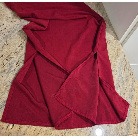 VTG MHM Mellisa Harper Red Dress & Jacket Set Size 10 Petite Side Slits - Picture 11 of 16